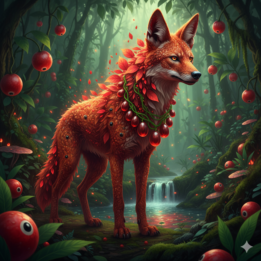 Lobo-guará avistado tomando guaraná